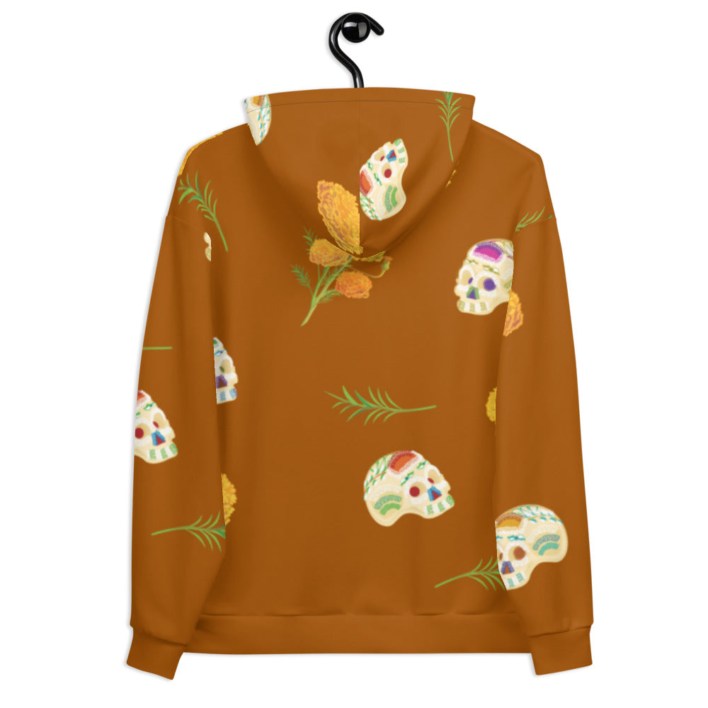 Dia de Muertos Unisex Hoodie (Burnt Orange)
