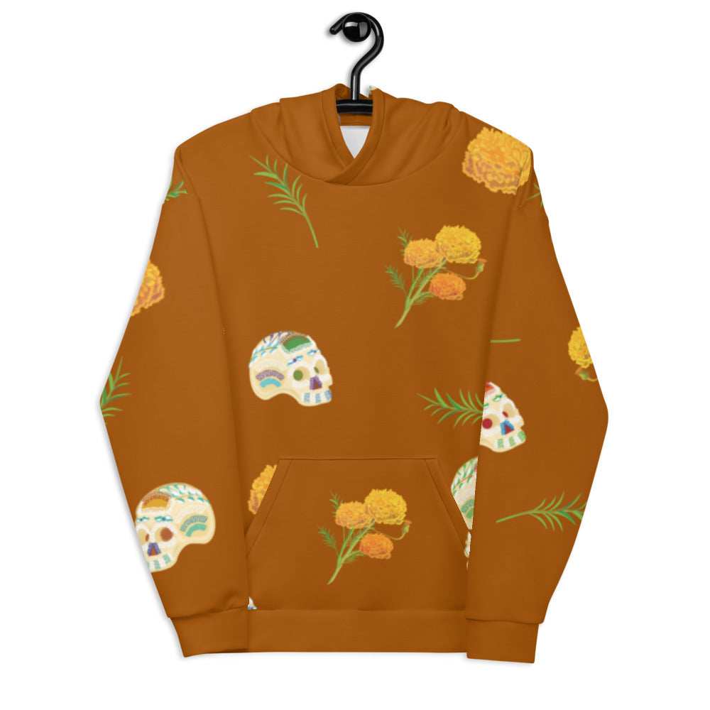 Dia de Muertos Unisex Hoodie (Burnt Orange)