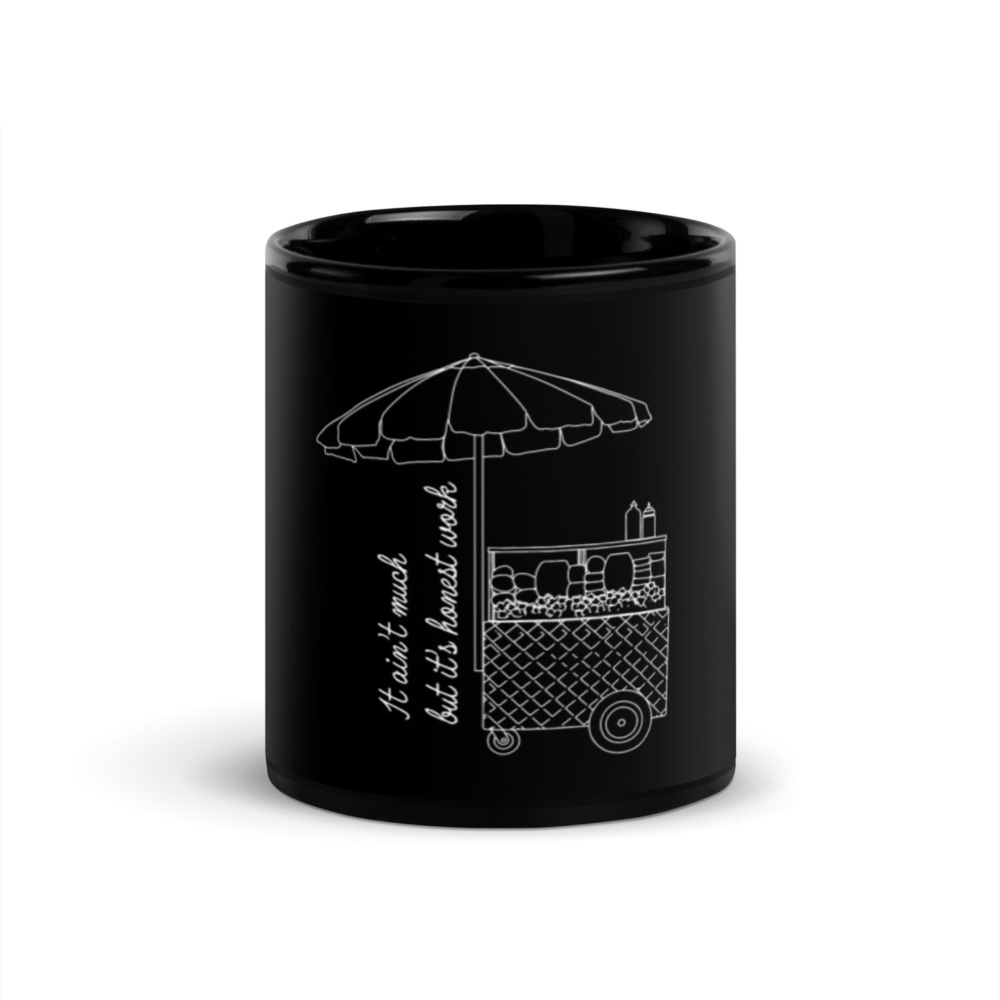 Fruit Cart Black Glossy Mug