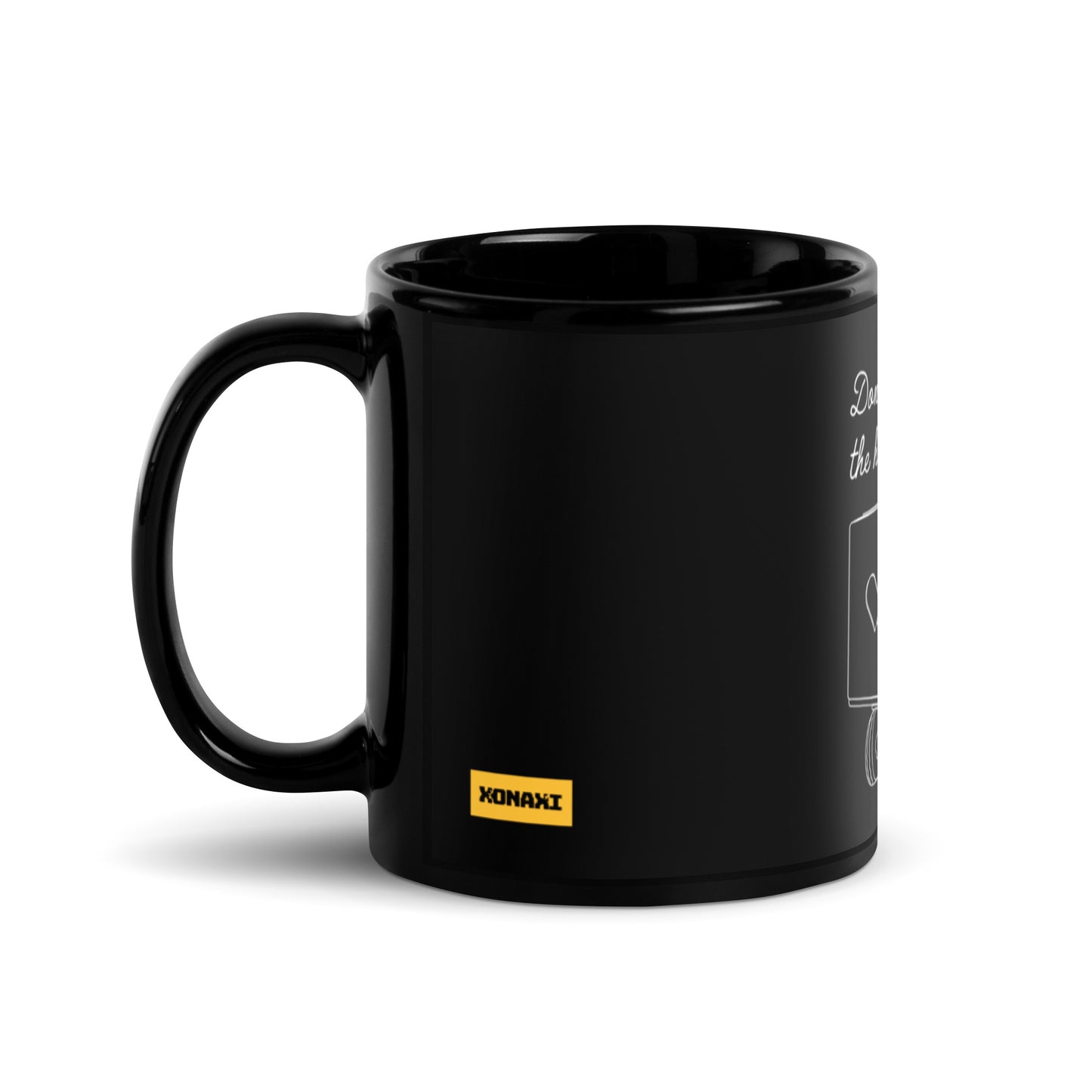 Ice Cream Cart Black Glossy Mug