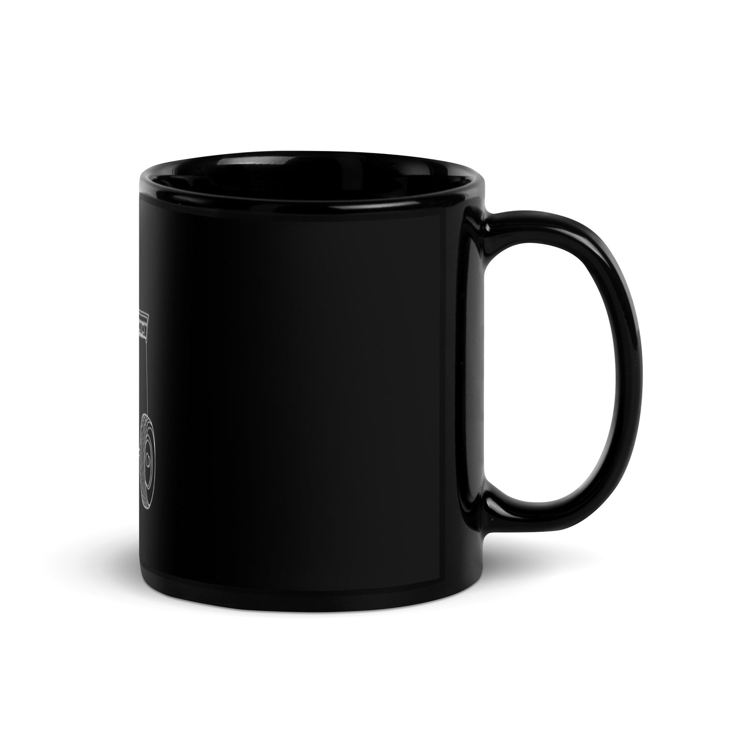 Ice Cream Cart Black Glossy Mug