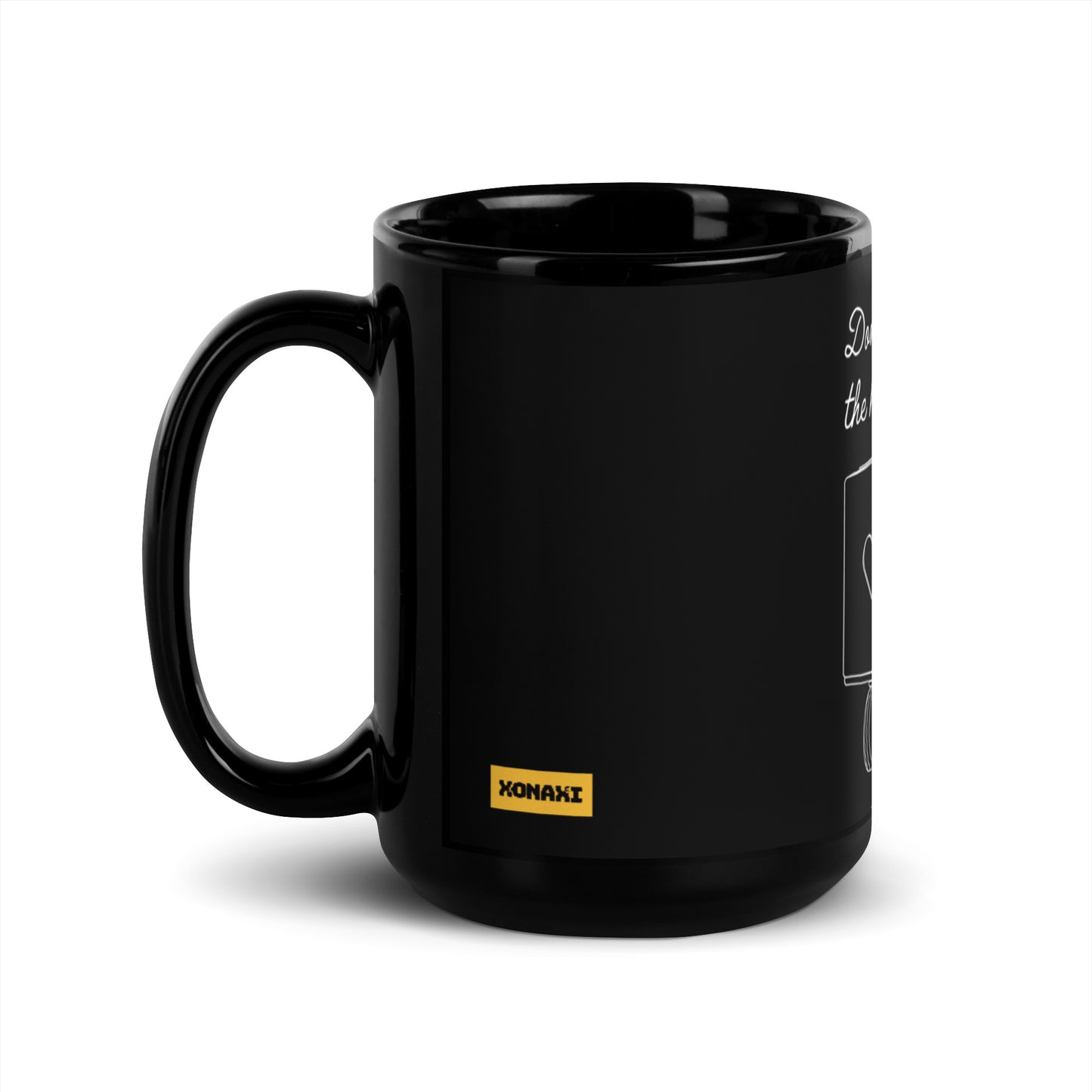Ice Cream Cart Black Glossy Mug