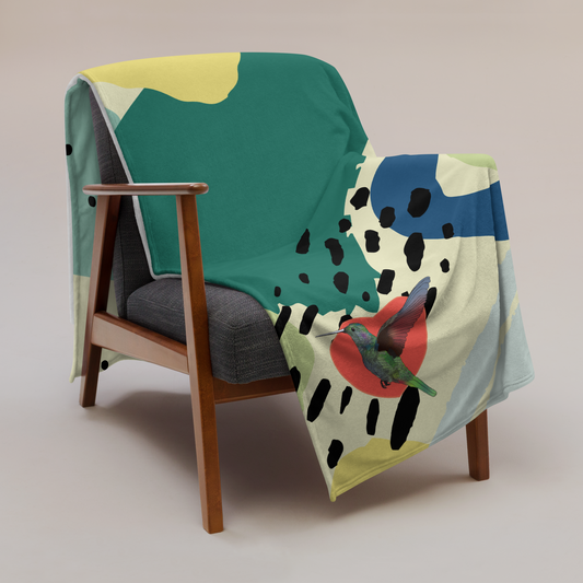 Hummingbird Green Blanket