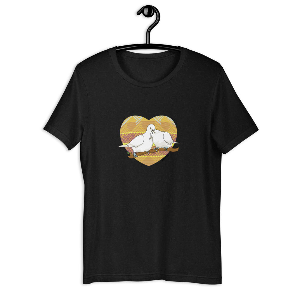 Lovey Dovey Tee (Ochre Textile Heart)