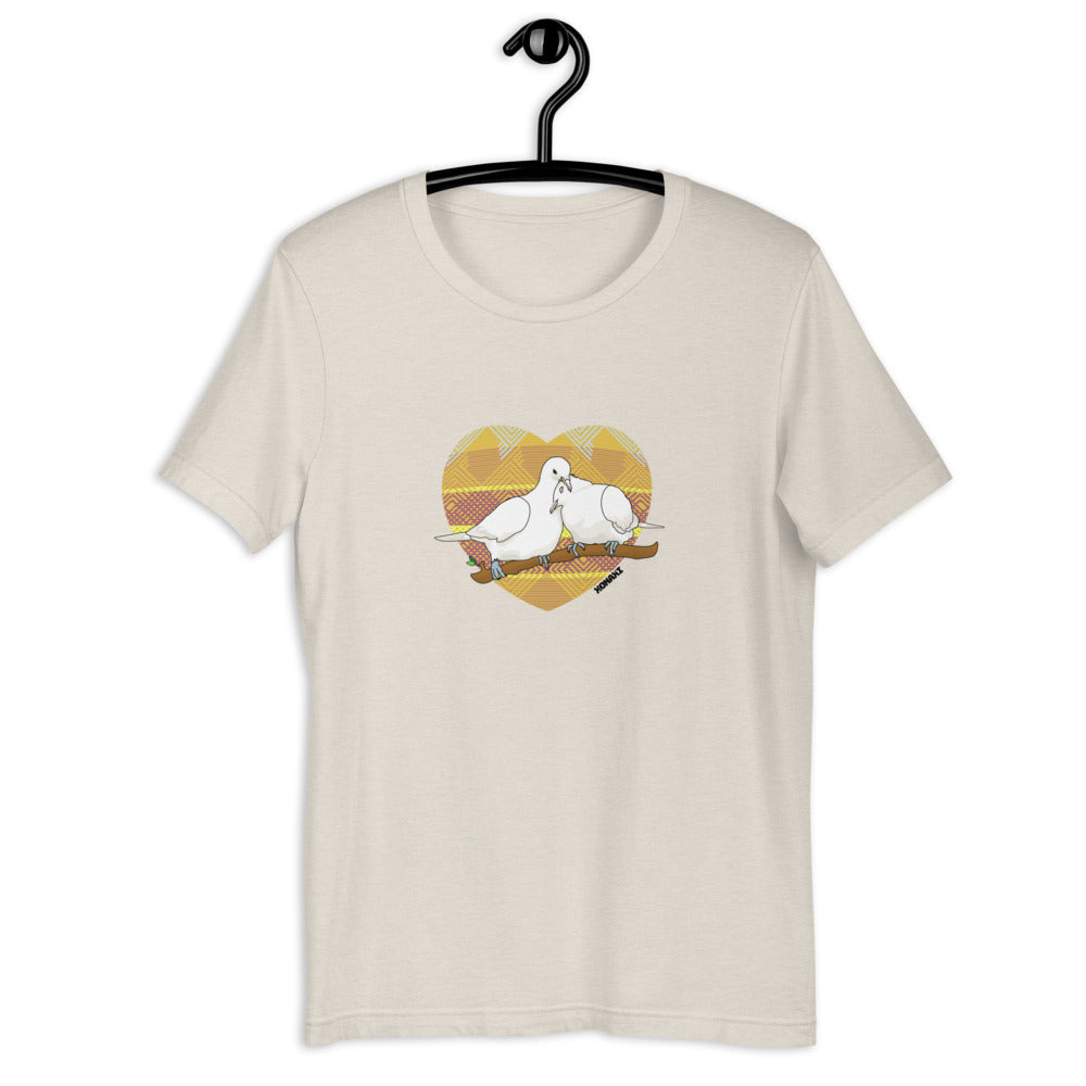 Lovey Dovey Tee (Ochre Textile Heart)