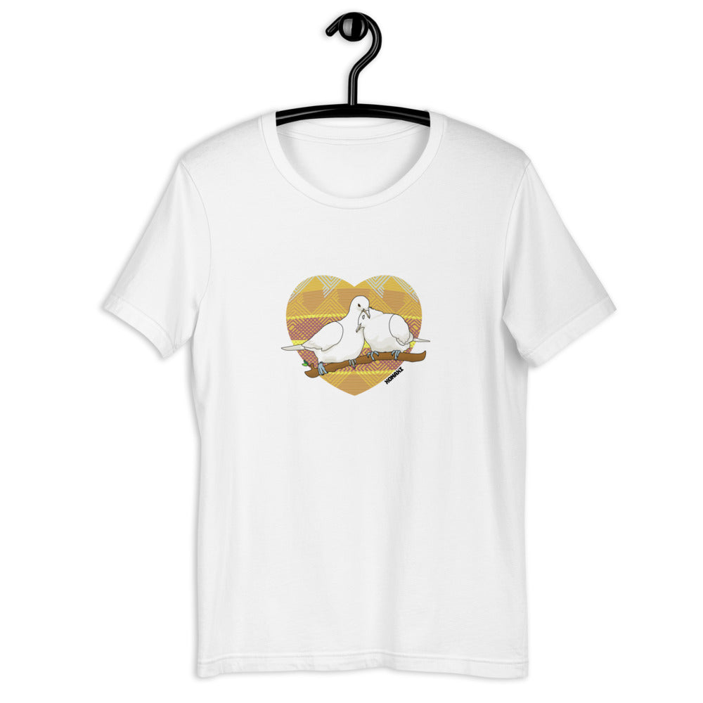 Lovey Dovey Tee (Ochre Textile Heart)