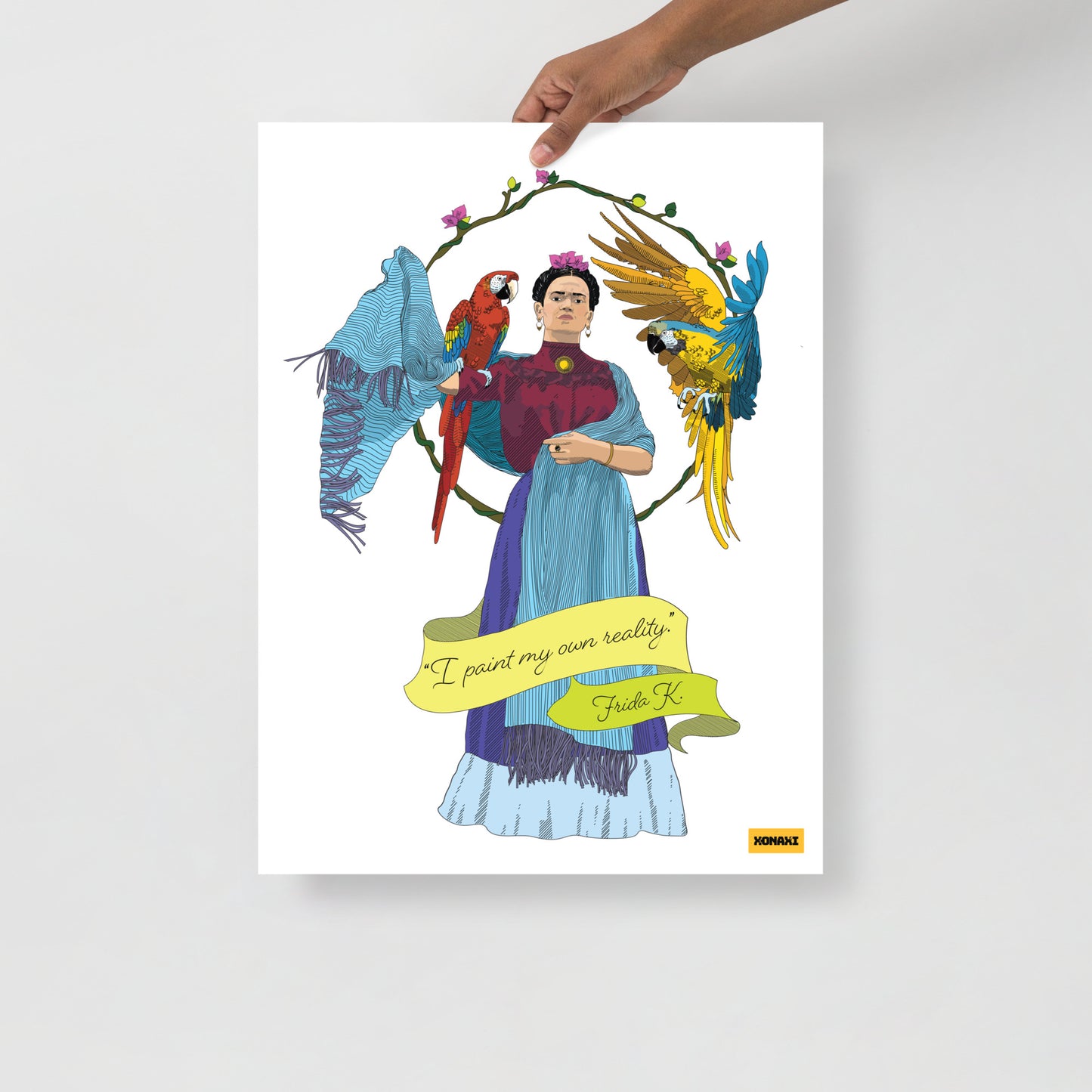 Frida Illustration (White) Poster